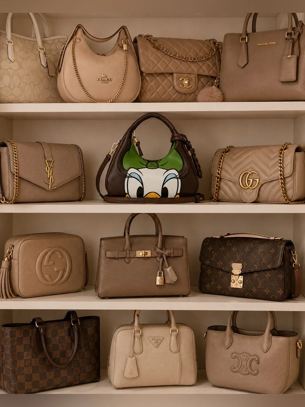 GANNI x Daisy Duck Mini Hobo Bag Brown Rare Disney Collab Crossbody